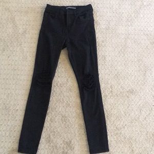 EXPRESS High-rise ripped jean leggings, size 2